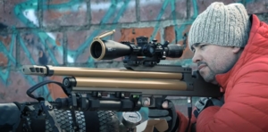 Shooting 450m(494yard) with Airgun using March Scope 5-42×56 High Master – Claudio (Chile)