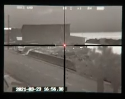 Video showing how 1-10x24ShortyFFP Dual reticle, 1-8×24FFP FMC-3 reticle looks through a thermal