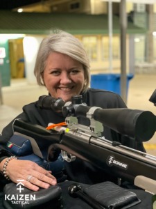 Winner at 200 Yard Rimfire Fly shoot – Fiona Lacey (Kaizen Tactical Team, Australia)