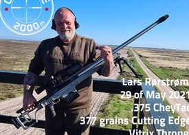 Lars Rørstrøm shot 2000m at the Cold Bore Range with 5-42×56 March Scope (Denmark)