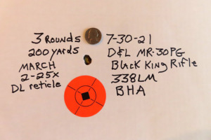 Shooting a perfect group with Black King Rifle & March 2.5-25×52 by Dave Lauck (USA)